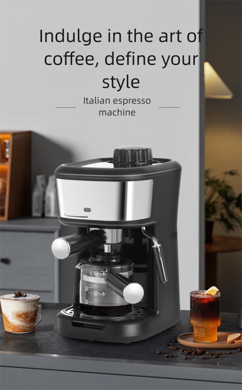 Macchina per caffè espresso classica italiana transfrontaliera, piccola macchina per caffè semiautomatica ad alta pressione per uso domestico_voghion.com