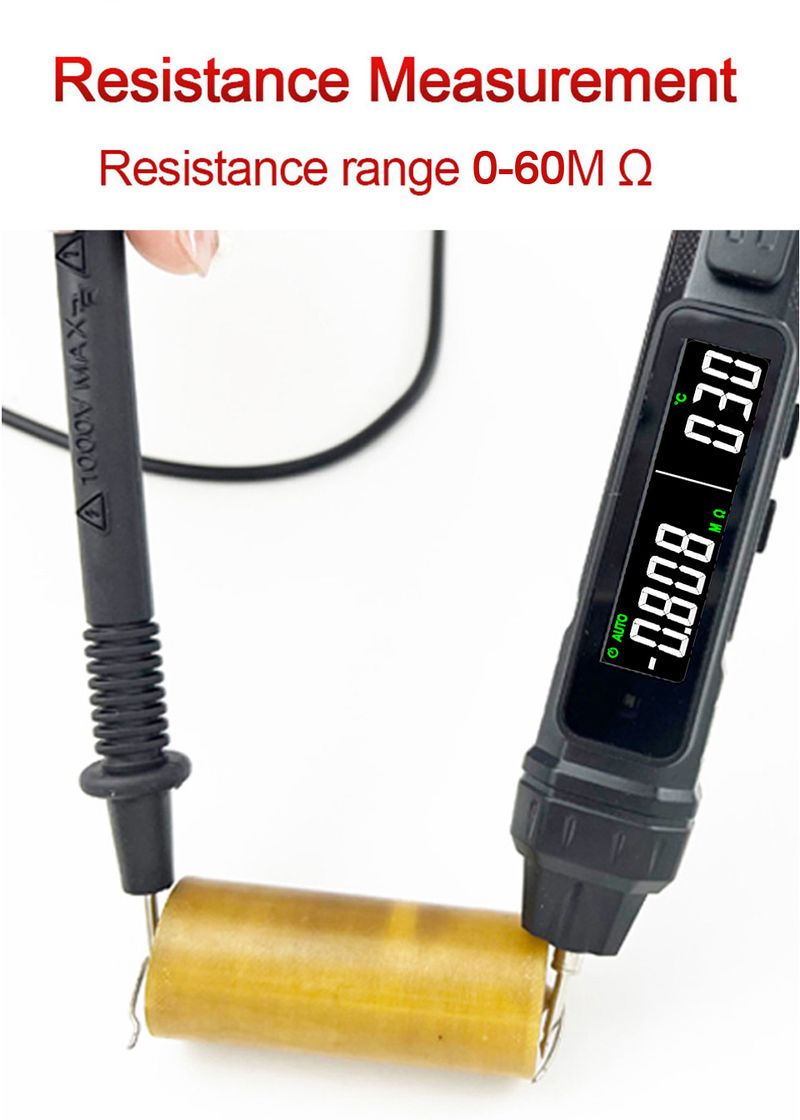 Smart Digital Multimeter 6000 Counts Non Contact High Precision Voltage Detector Pen Auto Range Capacitance OHm NCV Tester_voghion.com