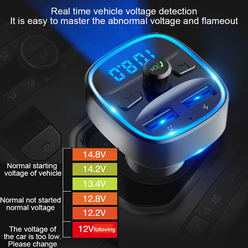 Yuanmheng T25 Dual USB Ports Smart Auto Bluetooth 5,0 MP3 Musik Player Freisprechen_voghion.com