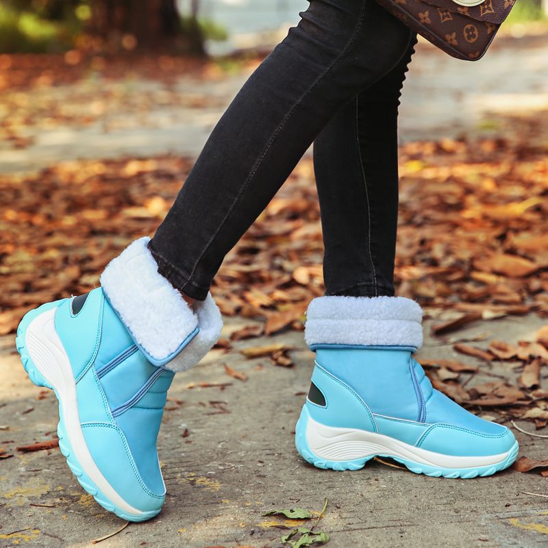 HZCL New High-top Cotton Shoes With Suede Warm Women's Shoes And Long-barreled Snow Boots In Winter_voghion.com