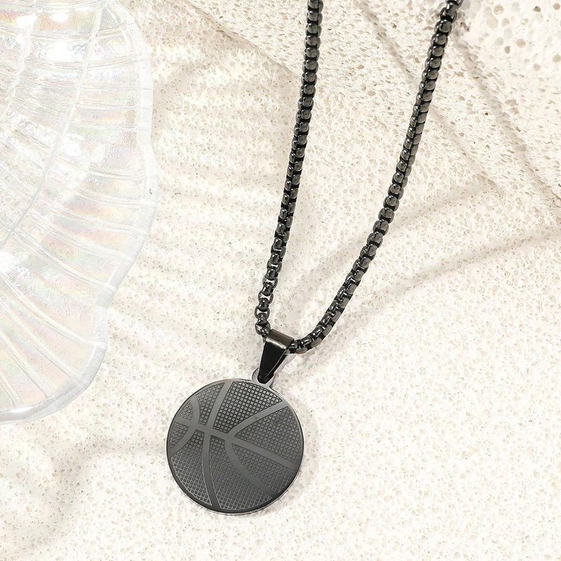 Trend Stainless Steel Basketball Pendant Charm Men's Necklace Fashion Christmas Valentine's Day Gift Protector Jewelry Accessori_voghion.com
