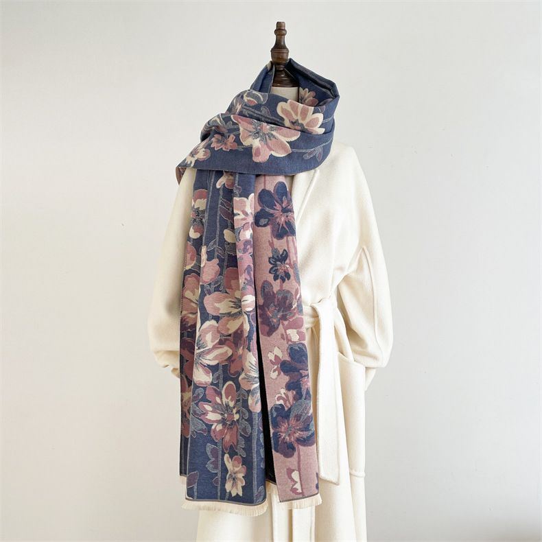 Hochwertiger warmer Schal aus Kaschmir mit Fransen für Damen, Nickerchendecke im Retro-Ethno-Stil_voghion.com