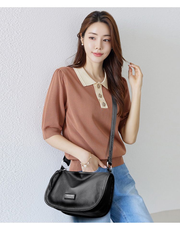 Head layer cowhide 2024 spring/summer new wide strap single shoulder crossbody trendy Korean version simple and_voghion.com