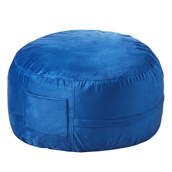 Bean Bag Chair, 3 Feet Round Bean Bag Chair With Removable And Washable Cover, 25D Memory Foam Filled With Soft And Smooth Dutch Velvet, Bean Bag F_voghion.com