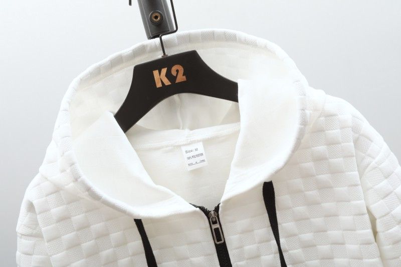 Herbst Langarm Herren Kapuzen Reißverschluss Zugangskontrolle Jacquard Mode Pullover_voghion.com