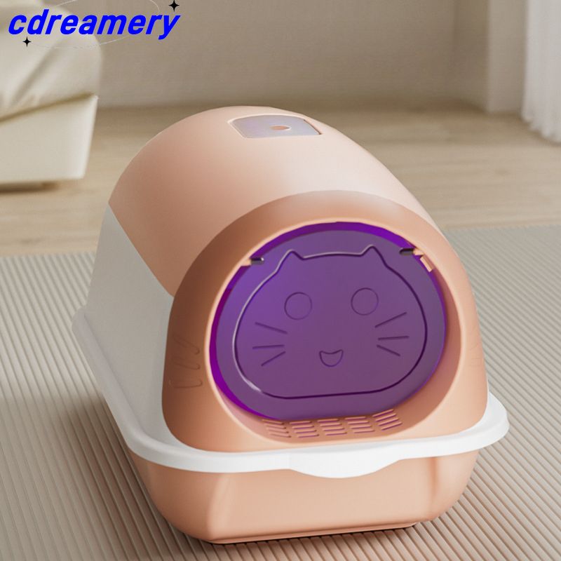 Disinfezione e deodorizzazione della lettiera per gatti, completamente chiusa, toilette per gatti di grandi dimensioni, lettiera per gatti, accessori per animali extra large_voghion.com