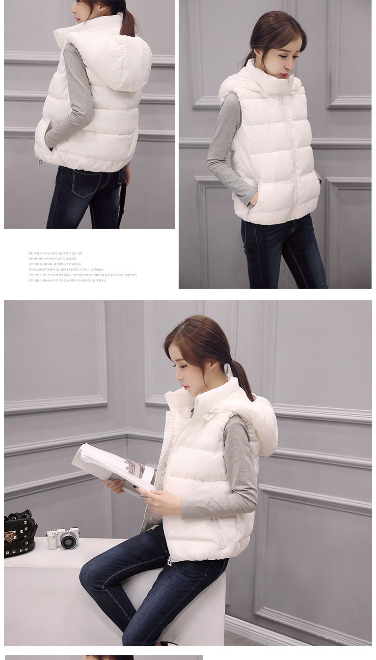 Autumn and winter new model down cotton vest women's Korean version of large-size shawl slim sleeveless cotton vest vest_voghion.com