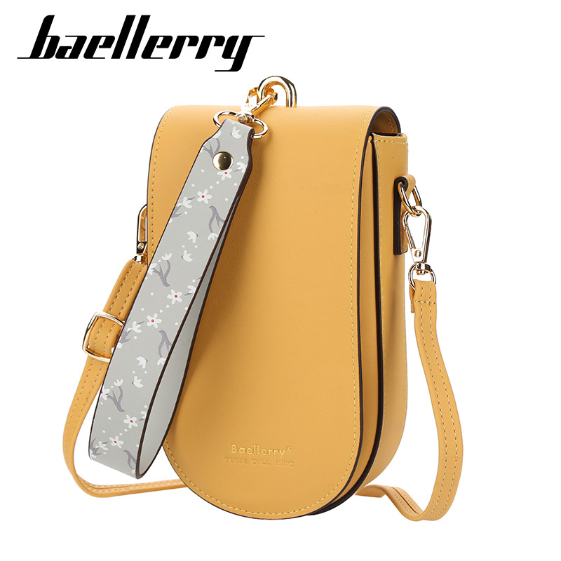 Portafoglio da donna nuovo Baellerry versione coreana, multi-slot per carte, pochette, moda, tinta unita, tracolla singola, telefono_voghion.com