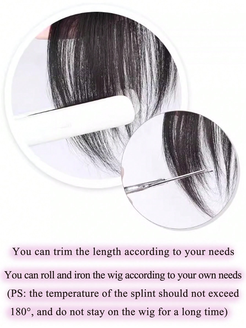 Braune synthetische 3DAir-Haar-Clip-In-S-Verlängerung, gefälschte Fransen, natürlicher falscher Topper-Haarteil, unsichtbare Clourse_voghion.com