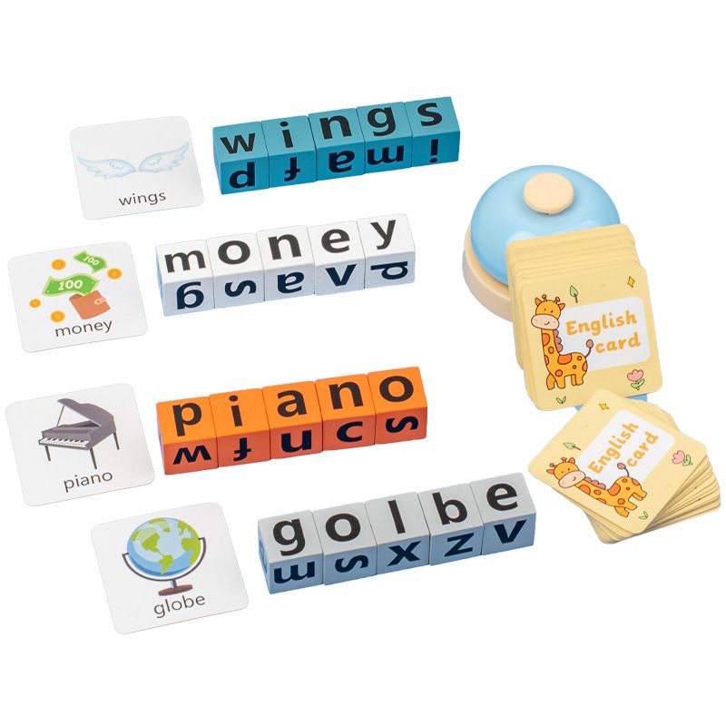 Children's English Scrabble Word Game Toys Fun Baby Parent-Child Interaction Puzzle English Alphabet Cognition_voghion.com