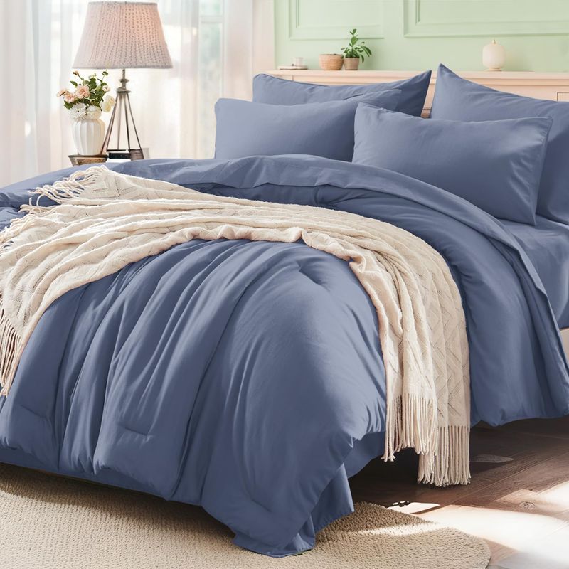 Schwarze, einfarbige, atmungsaktive Bettdecken-Sets in Queen-Size, 3-teiliges Ganzjahres-Bettwäscheset als Daunenalternative_voghion.com