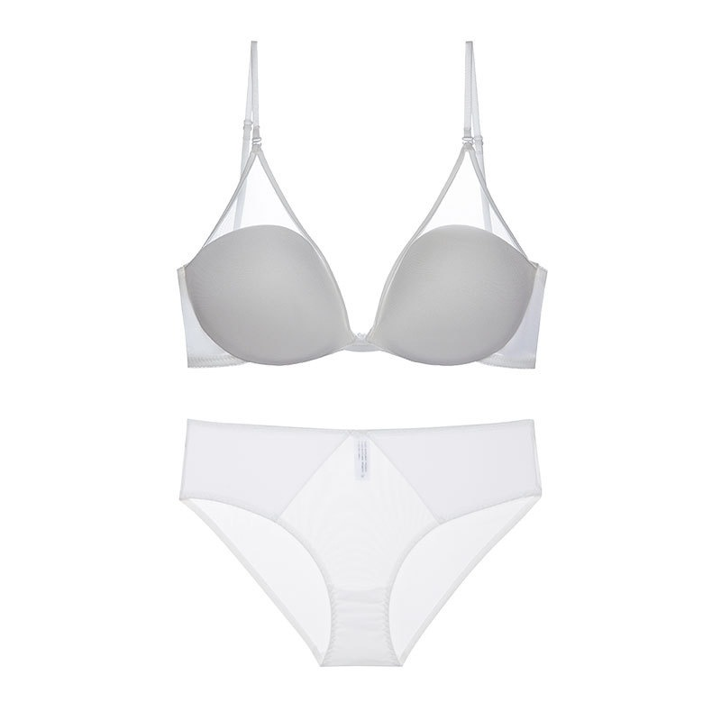 French style U-shaped backless, traceless, beautiful back lingerie with small chest and large gathering without steel_voghion.com