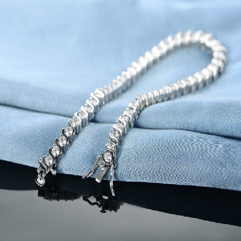 Women's Jewelry 3mm Tennis Bracelet With Micro-Paved Zircon Stones, Elegant Diamond-Like Chain For Women, Trendy Unisex Design, Perfect For Gifts_voghion.com