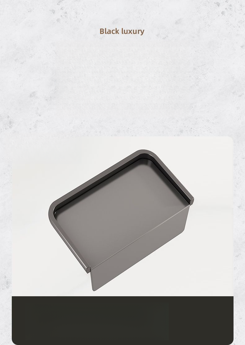 No-Drill Thickened Towel Holder Bathroom Washroom Storage Rack Space Aluminum Household Toilet Paper Box_voghion.com