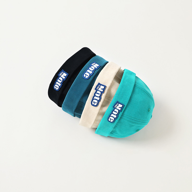 Sombrero sin ala para bebé con letras Vintage bordadas, gorro Docker de Hip Hop para niños y niñas, gorros ajustables para niños_voghion.com