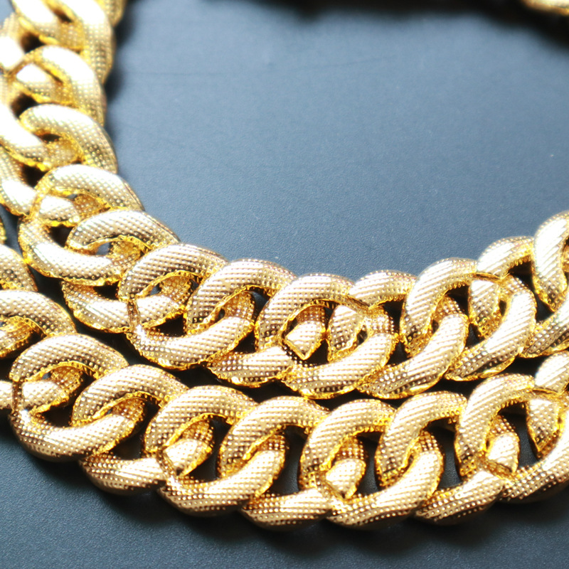 Amoureux masculins et féminins ensemble complet de diamants Hip Hop collier cubain mode Hiphop personnalisé collier exagéré bijoux_voghion.com