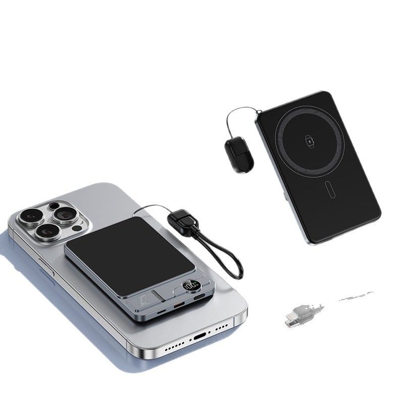 2025 Metal Bracket Magnetic Fast Charging Three-in-One Watch Ultra-Thin Wireless Power Bank Durability Upgrade_voghion.com