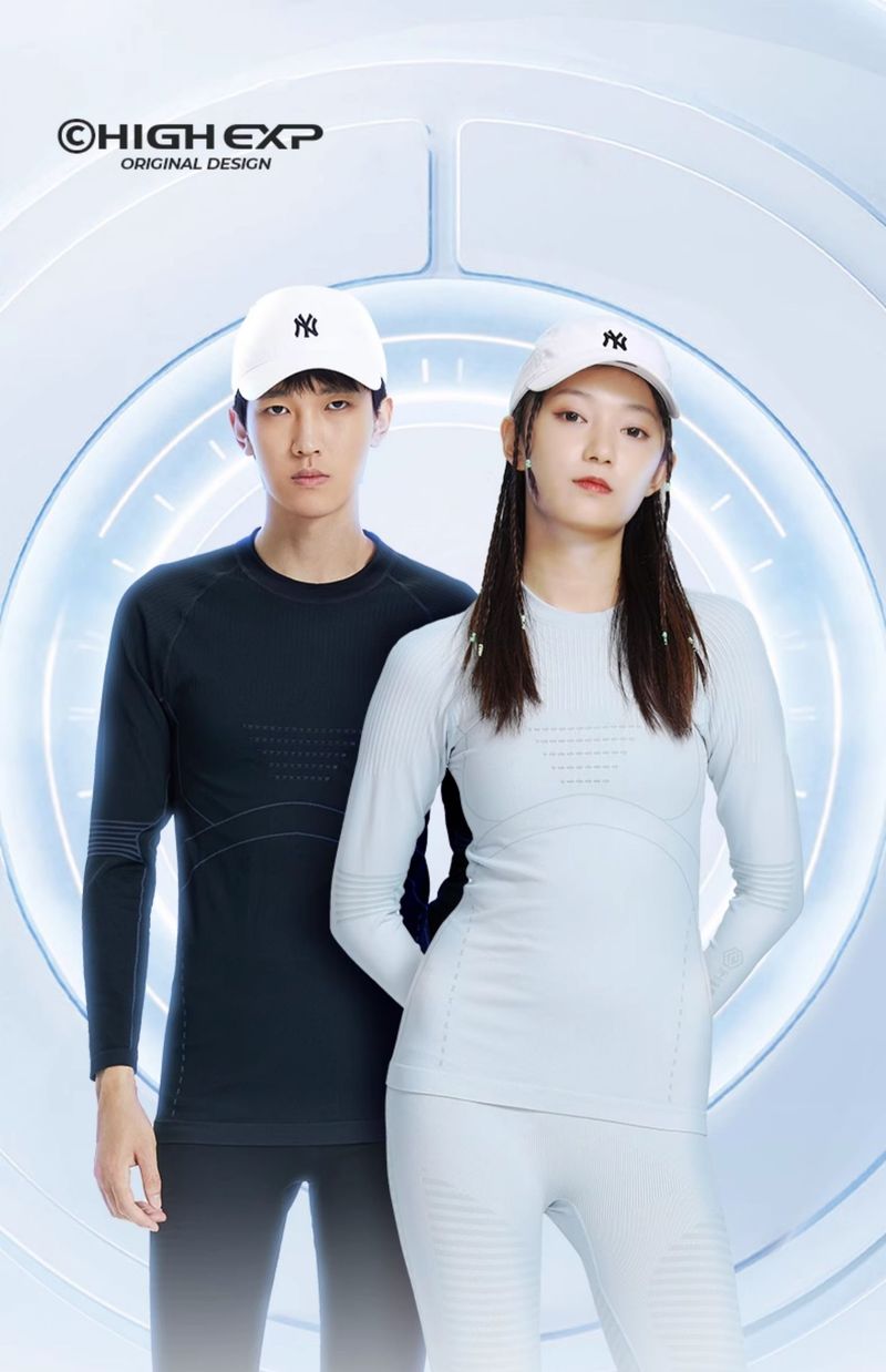 Camiseta esportiva masculina e feminina, justa, respirável e de secagem rápida, para manter o calor_voghion.com