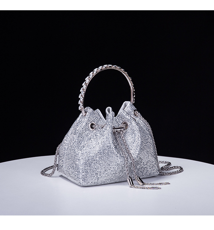 Akryl Hot Diamond Bag Dammiddagsväska Lyx Tofsväska Kedjeväska Mångsidig handhållen Crossbody-väska med en axel_voghion.com