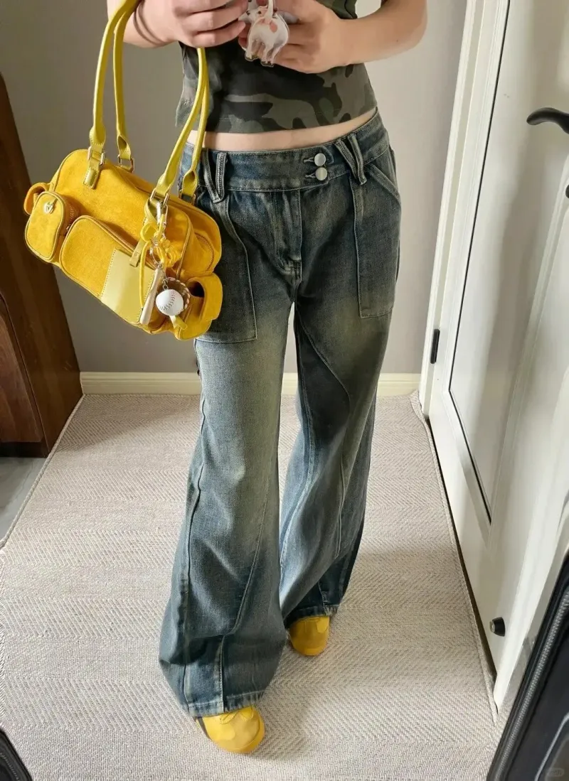 2025 Net Red Boston Paket mit modischen Wildleder-Schultertaschen mit mehreren Fächern und gelber Bowlingtasche 250318_voghion.com