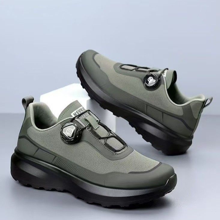 New Rotating Button Men's Casual Black Commuting Thick Bottom Non-Slip Outdoor Sports Shoes Men_voghion.com