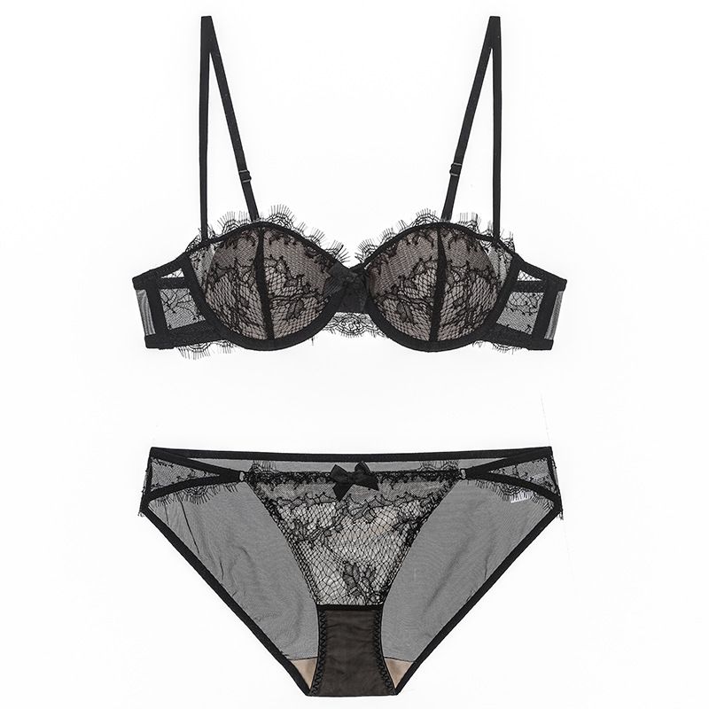 Conjunto de sutiã push up com bojo fino feminino, respirável e confortável, com argola de aço macio_voghion.com