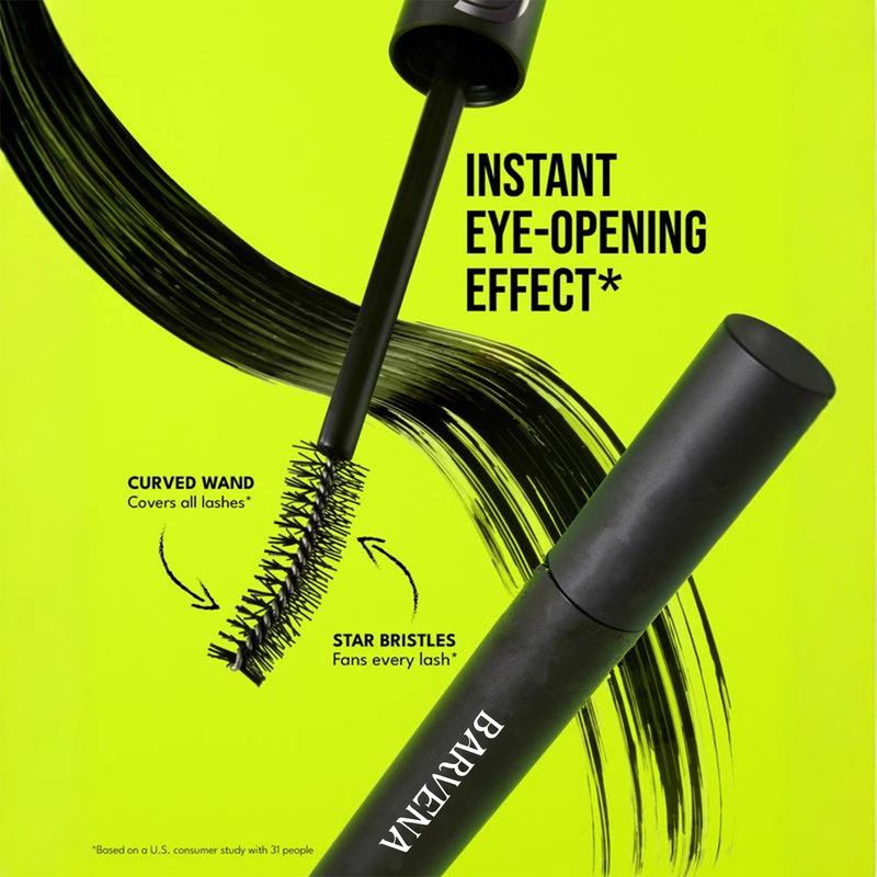 BARVENA Mascara Waterproof Long-lasting Smudge-proof Curling Dense Non-smudging Liquid_voghion.com