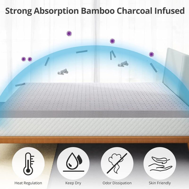 3 Inch Mattress Topper Full,Gel Memory Foam Mattress Topper Double Bed Topper For Soft & Cooling Sleep, Pressure Relieve, CertiPUR-US Certified_voghion.com