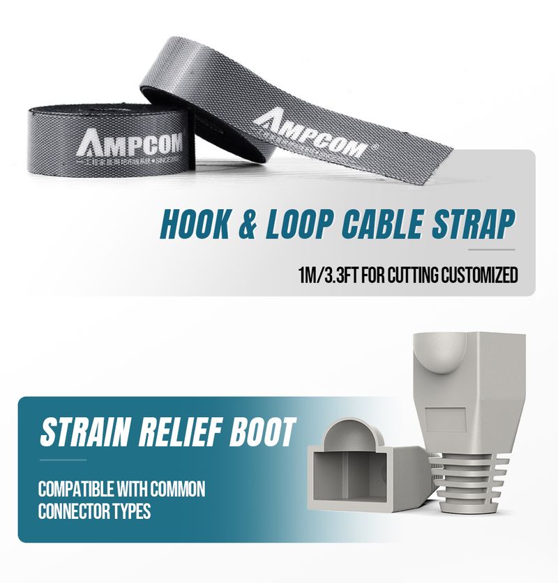 Outil de sertissage réseau AMPCOM RJ45 pour câbles Ethernet Cat5e Cat6 Cat7, kit de sertissage portable 9 en 1 RJ45/RJ11_voghion.com