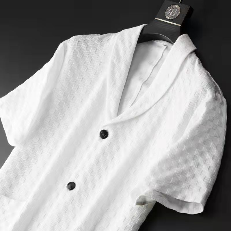 Men's Clothing Spring and summer new fashion suits men's short sleeved high end casual suits Korean style trendy slim and handsome Liangtangxin_voghion.com