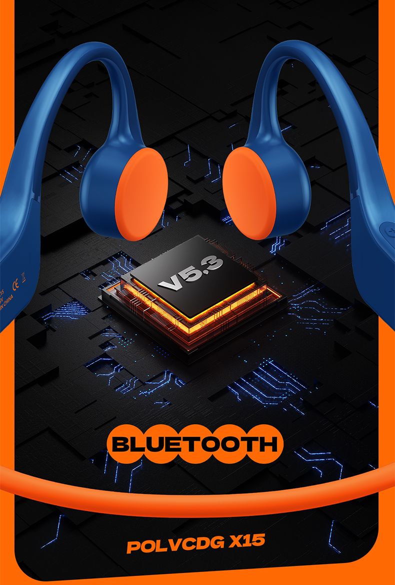 Bone Conduction Bluetooth Earphones 32GB Memory IPX6 Sweatproof And Rainproof Bicycle Sports Earphones X15_voghion.com