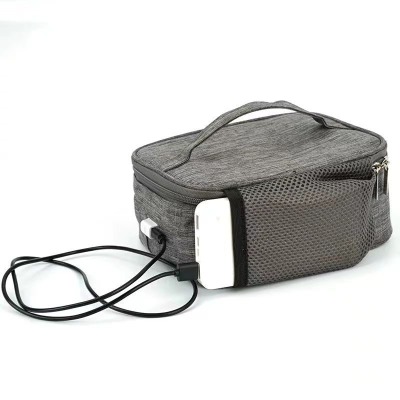 USB-Powerbank-Heiz-Lunchbox, wasserdicht, isoliert, 5V, Auto-Picknick-Speisenwärmer, elektrische Lunchbox-Tasche_voghion.com