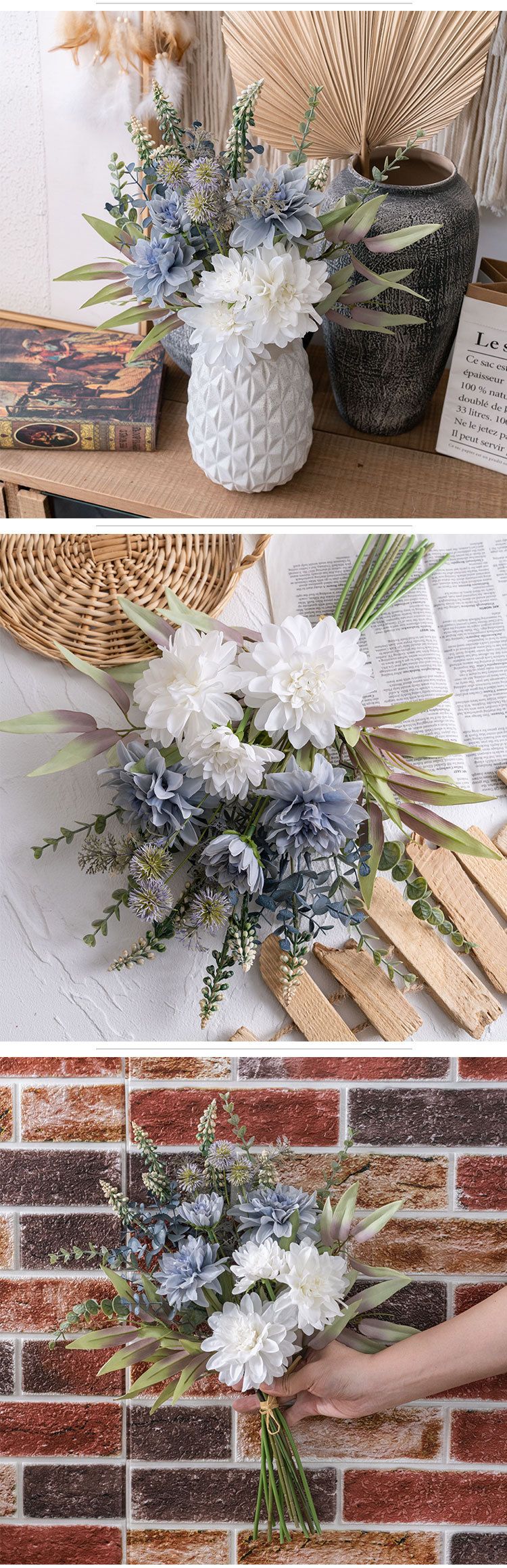 Artificial Decorations Flower Green Plant Wholesale Wedding INS Style_voghion.com