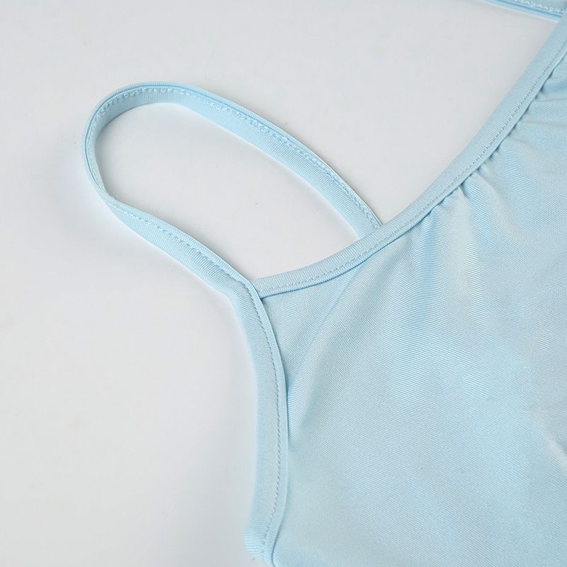 Strandurlaubsstil, großer Blumendruck, kontrastfarbene Basis, schmale Passform, hüftbetont, Hosenträgerkleid, kurz, neu_voghion.com