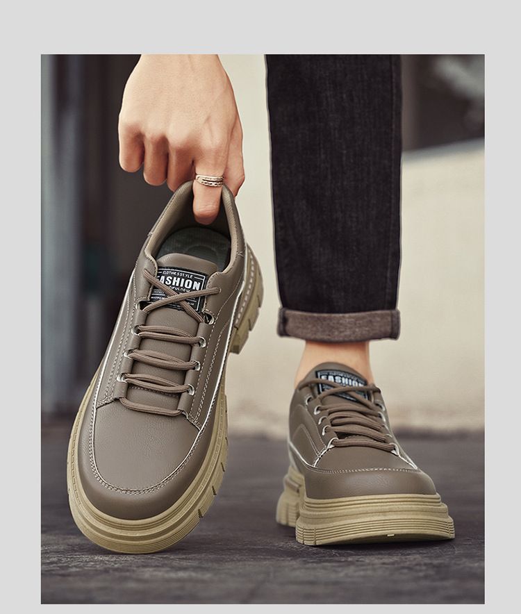 Vårnya andningsbara arbetskläder för män, trendiga och mångsidiga sport- och fritidsskor med tjock sula, Martin-stövlar_voghion.com