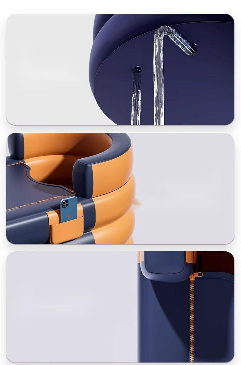 Foldable For Adults, Baby Full Body Bucket, Children's Inflatable Bathtub, Home Use Bath Bucket_voghion.com