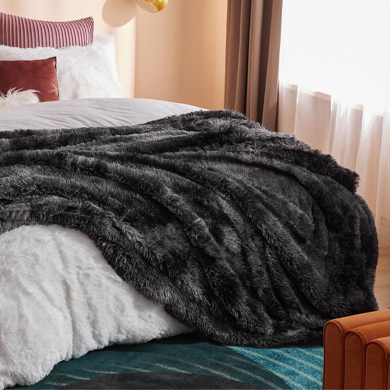 Coperta di peluche per divano, morbida, calda, confortevole, in pelliccia sintetica, per divano e letto, doppia faccia._voghion.com