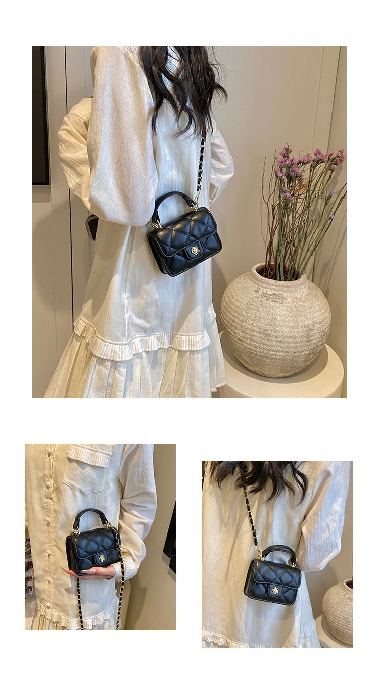 2024. aasta kevad, uus väike aromaatne stiil, mood mini laste vanematele mõeldud aksessuaarid käeshoitav kett Crossbody kott_voghion.com
