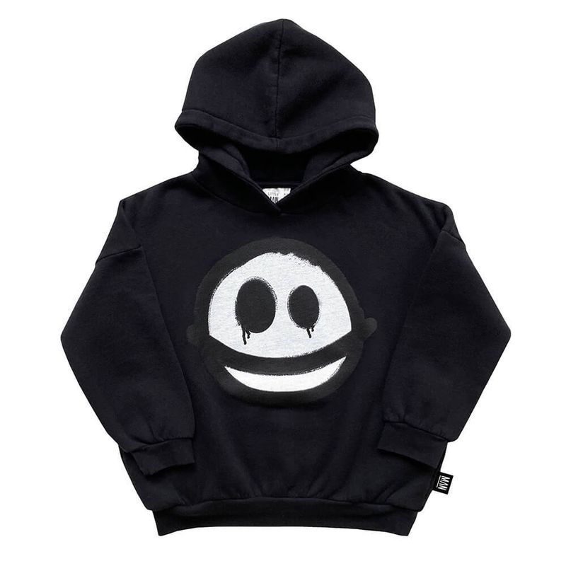 Eye Print Hoodie – Playful Embroidered Smile Kids' Sweatshirt (Unisex, 3-8Y, 100-140cm, Cozy Cotton)_voghion.com