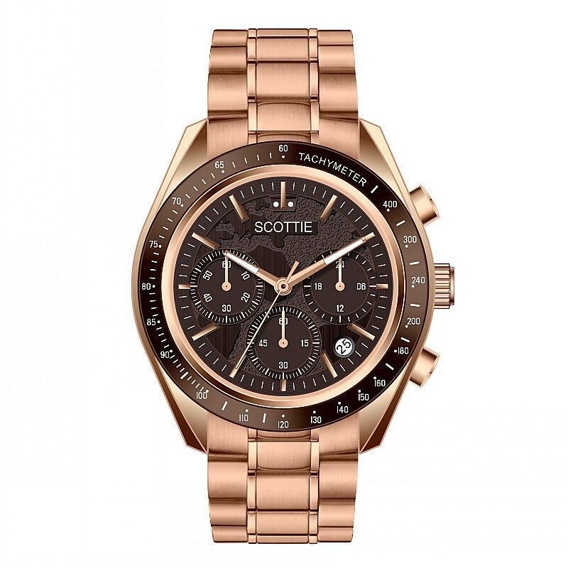 Shigaodi 6-pin Watch, Stainless Steel Strap, Domineering Black Three Eye Fashionable Large Dial, Men's Watch_voghion.com