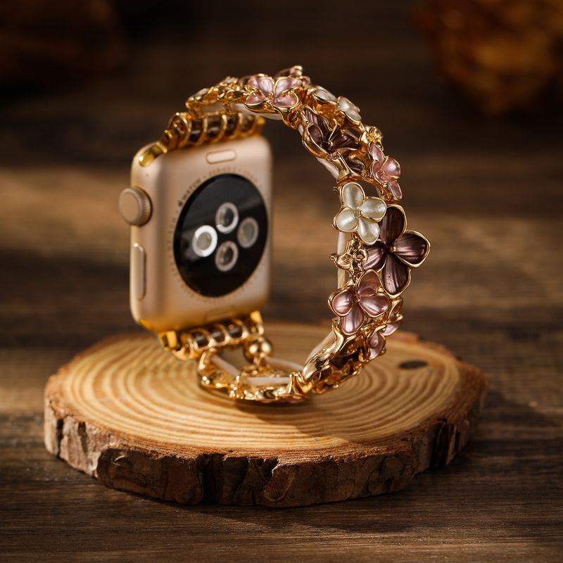 Iwatch Strap Se Colorful Flower Elastic Strap For Iwatch Watch Strap Se Women's Fashion Bracelet_voghion.com