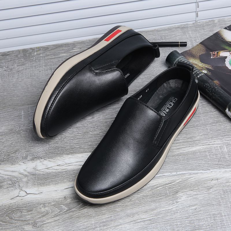 Scarpe casual comode slip-on in pelle da uomo Voyage Guangzhou Factory Direct all'ingrosso 2025 autunno nuovo autentico per uomo_voghion.com