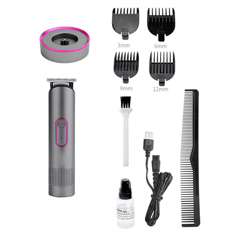Ruixingst, cortadora de pelo recargable de gran potencia, cuchilla de acero inoxidable, carga USB, cortadora de pelo eléctrica inalámbrica, Kit de aseo_voghion.com