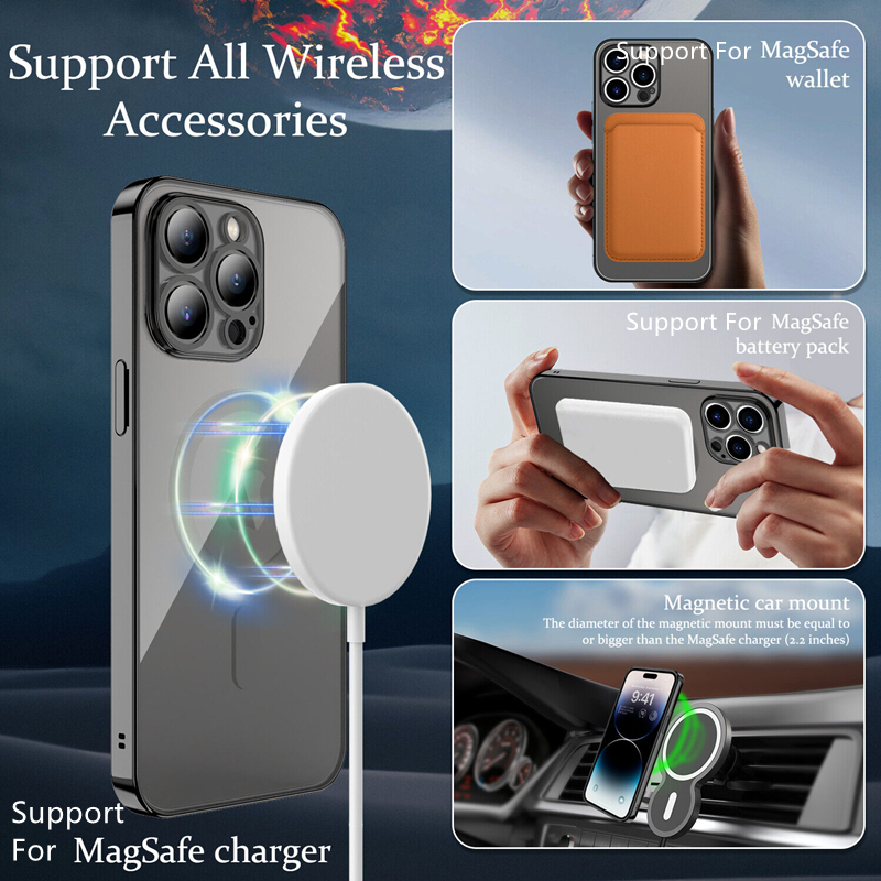 Luxus-Mode-Beschichtung für Magsafe-Hülle für iPhone 14 13 12 11 Pro Max 14Plus Wireless Charging Magnetischer Linsenschutz Weiche Rückabdeckung_voghion.com