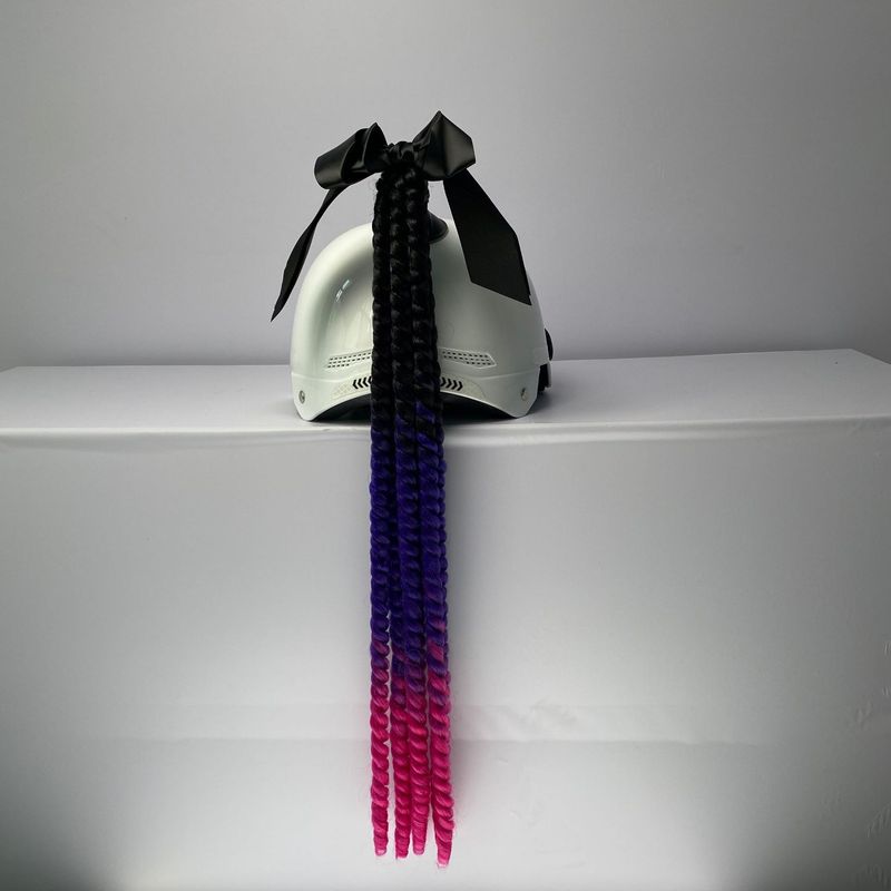 Bowknot Frühling Saugnapf Abnehmbare Firma Motorrad Vollhelm Dekorative Braid Schmutzig_voghion.com