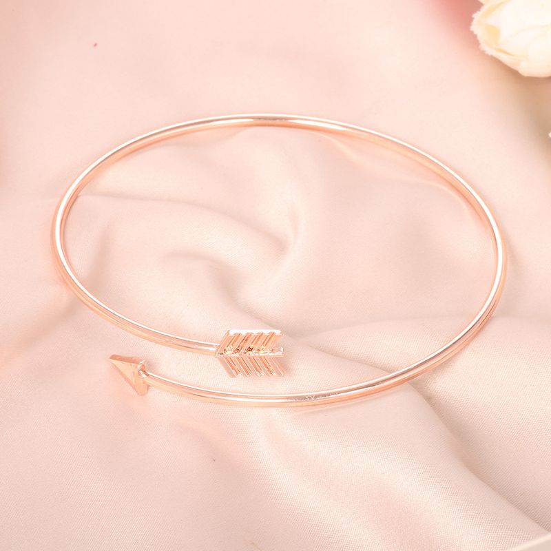 Hot selling jewelry alloy opening arrow adjustable minimalist bracelet_voghion.com