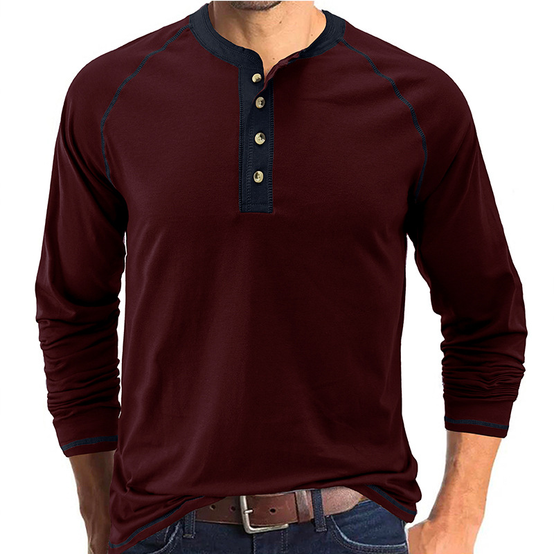 Autumn/Winter Henry Men's Long Sleeved T-shirt Outdoor Bottom Shirt Speed_voghion.com