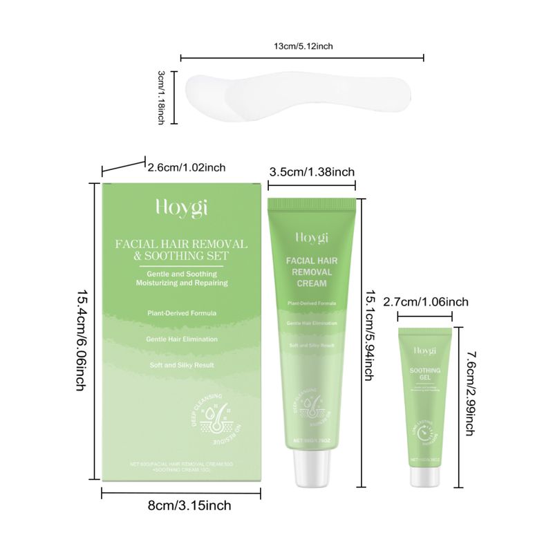 HOYGI Body And Face Kit Sanfte Gesichtsreinigungscreme zur Lippenhaarentfernung_voghion.com