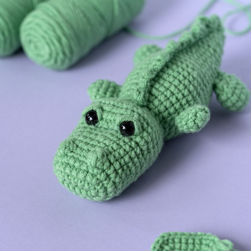Crochet Kit Crochet Kit Material Package Doll Small Crocodile Handmade Diy Weaving_voghion.com
