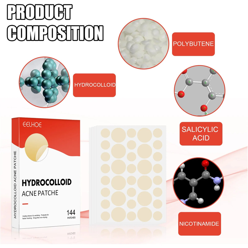 Hydrocolloid Acne Invisible Makeup Closed Mouth Acne Patch Clean Acne Waterproof Breathable Acne Muscle Repair Patch Female Male_voghion.com